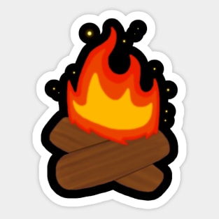 Cartoon Bonfire Sticker